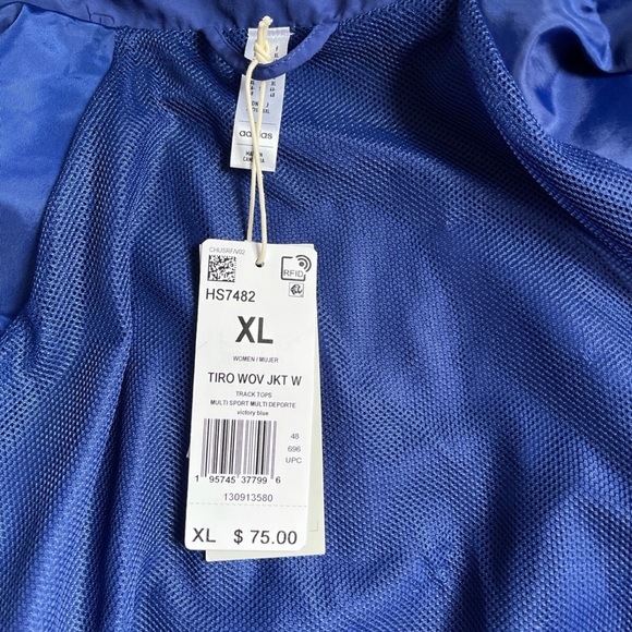 NEW Adidas Tiro Woven Blue Victory Jacket - Picture 8 of 9